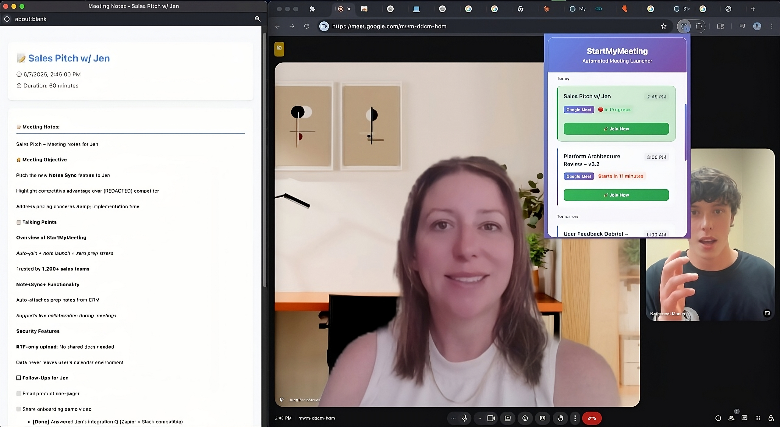 StartMyMeeting Meeting Intelligence Demo
